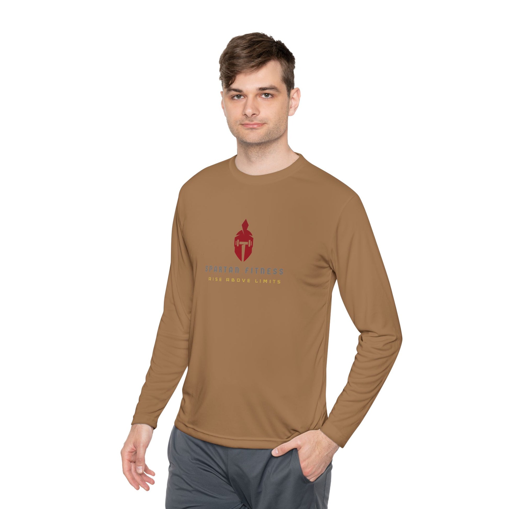 Brown Athletic Long Sleeve Tee
